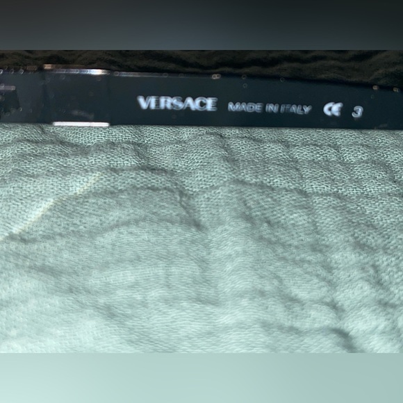 VERSACE Black Vintage 90s Medusa Logo Sunglasses MOD X03 EUC w/case Y2K matrix - Picture 10 of 11